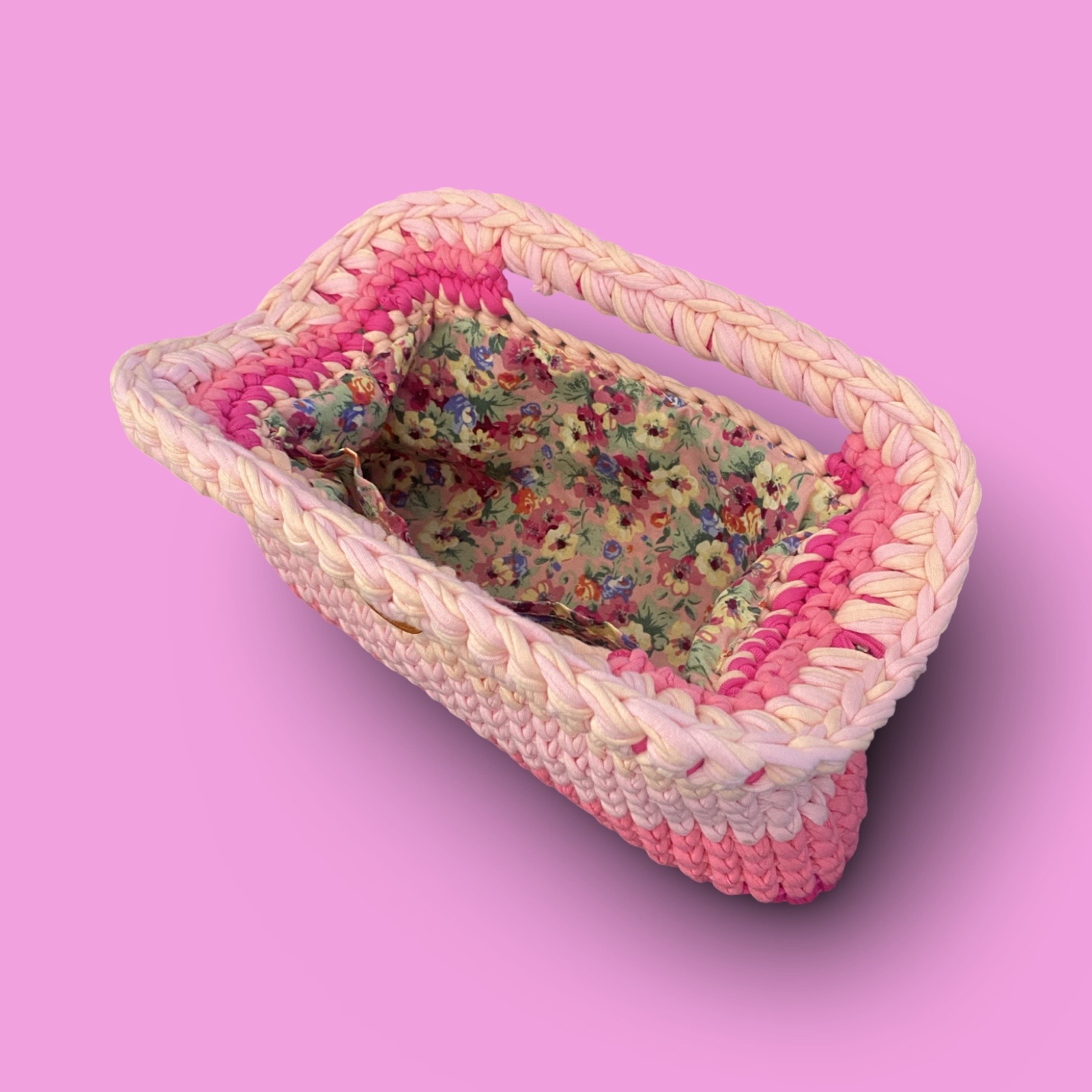 Pink multi colour clutch bag #0035 - Image 3