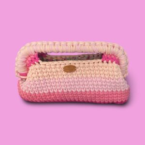 Pink multi colour clutch bag #0035
