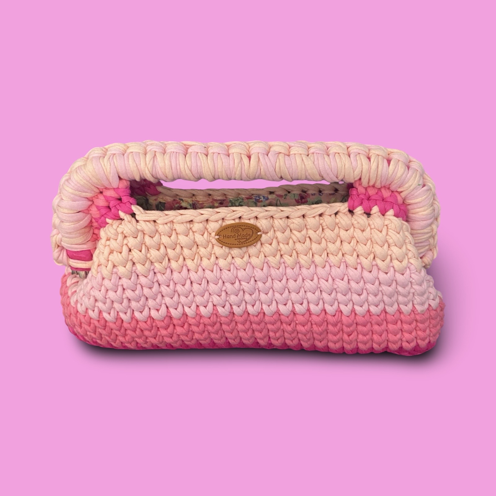 Pink multi colour clutch bag #0035 - Image 1
