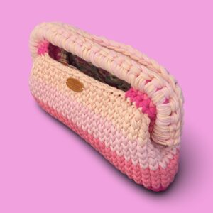 Pink multi colour clutch bag #0035 - Image 2