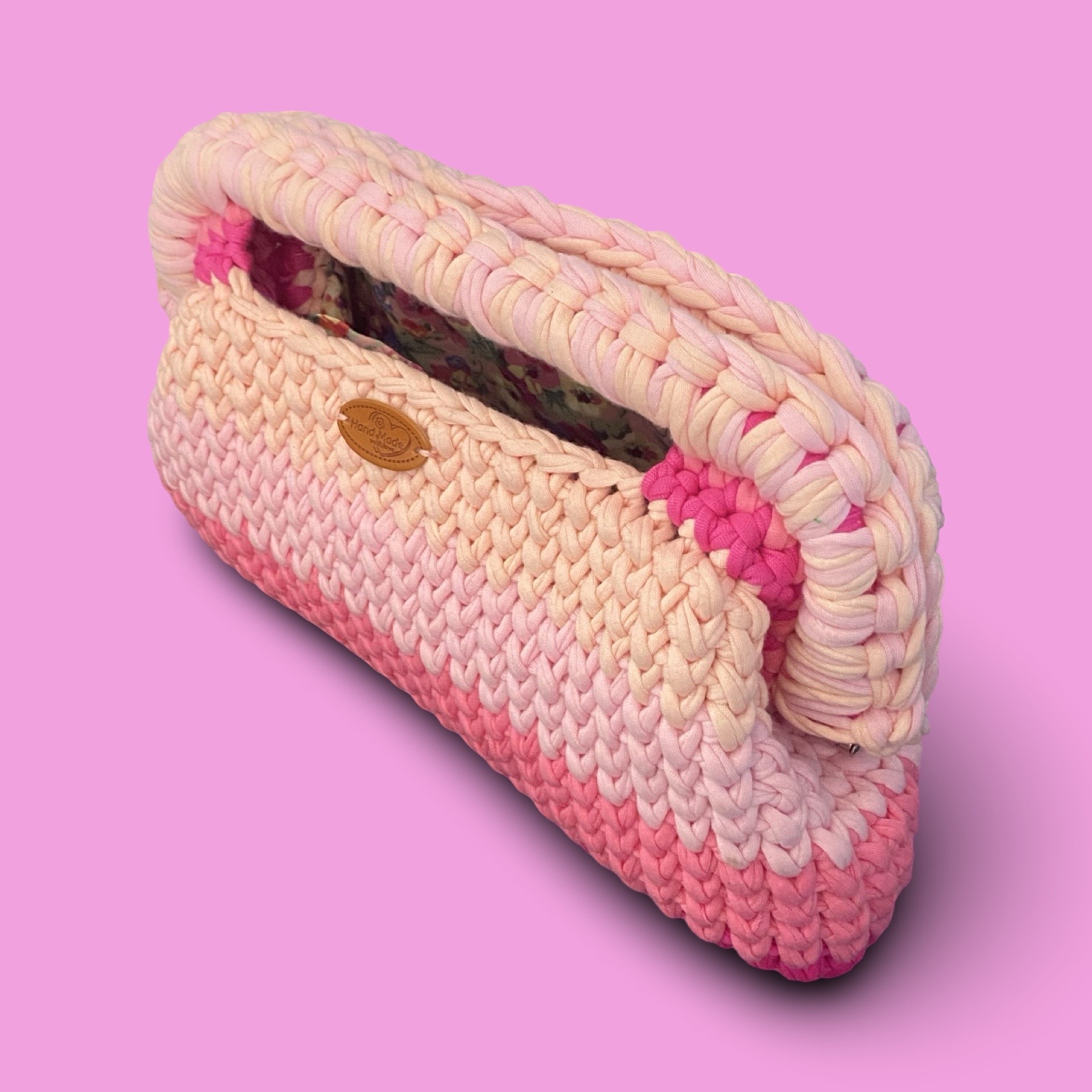 Pink multi colour clutch bag #0035 - Image 2