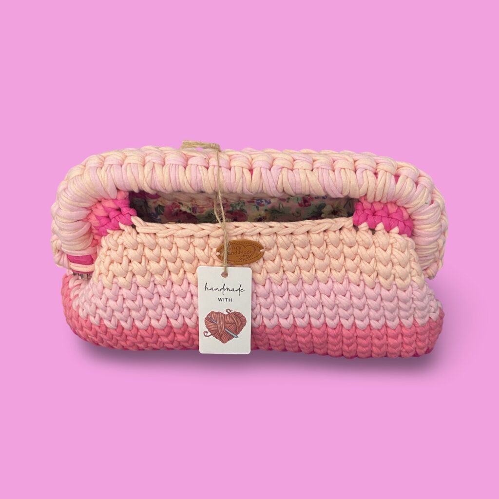 Pink multi colour clutch bag #0035