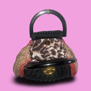 Handmade crochet multi colour handbag #0046 - Image 3