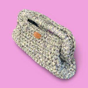 Green multi crochet clutch bag #0003 - Image 2
