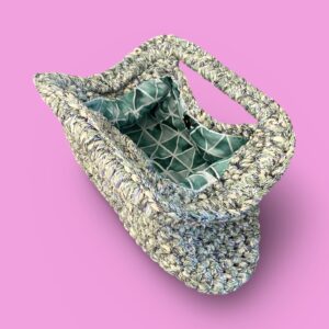 Green multi crochet clutch bag #0003 - Image 4