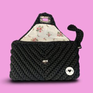 Black crochet clutch bag #0013 - Image 2