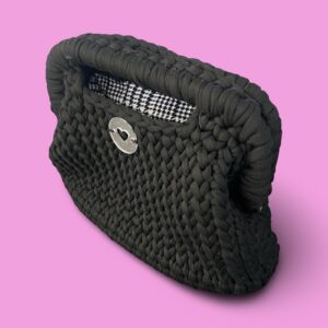 Black crochet clutch bag #0034 - Image 2