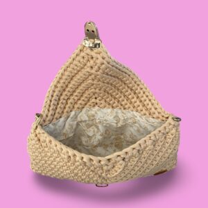 Khaki crochet shoulder bag #0021 - Image 3