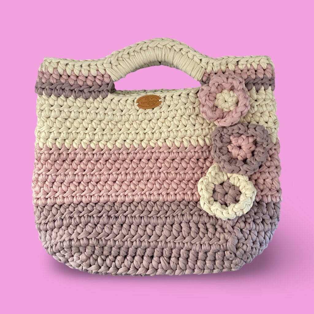 Multi colour crochet hand bag #0020
