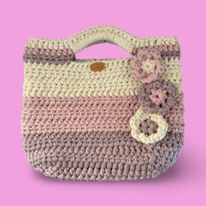 Multi colour crochet hand bag #0020