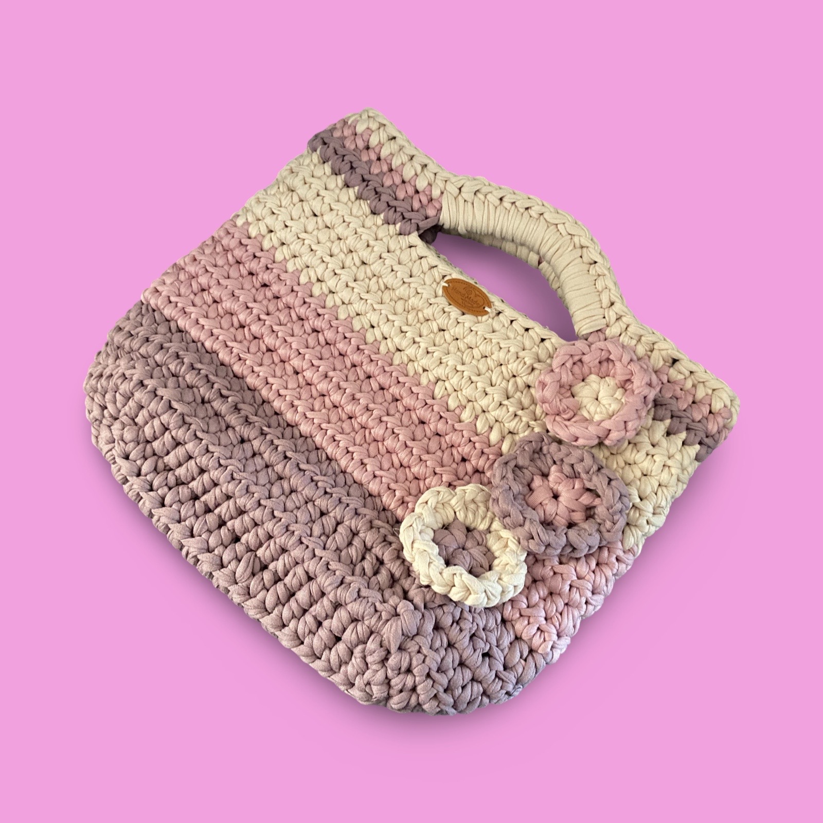 Multi colour crochet hand bag #0020 - Image 2