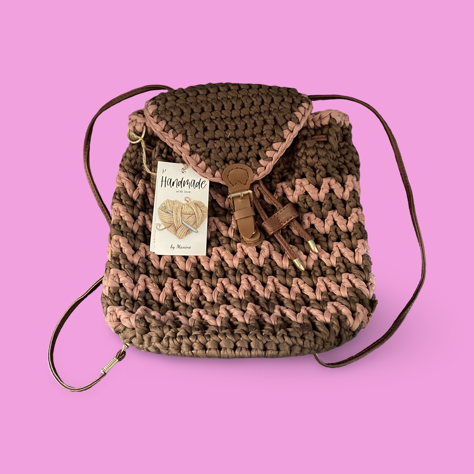 Brown and dusty pick back pink style #0032 - Image 5
