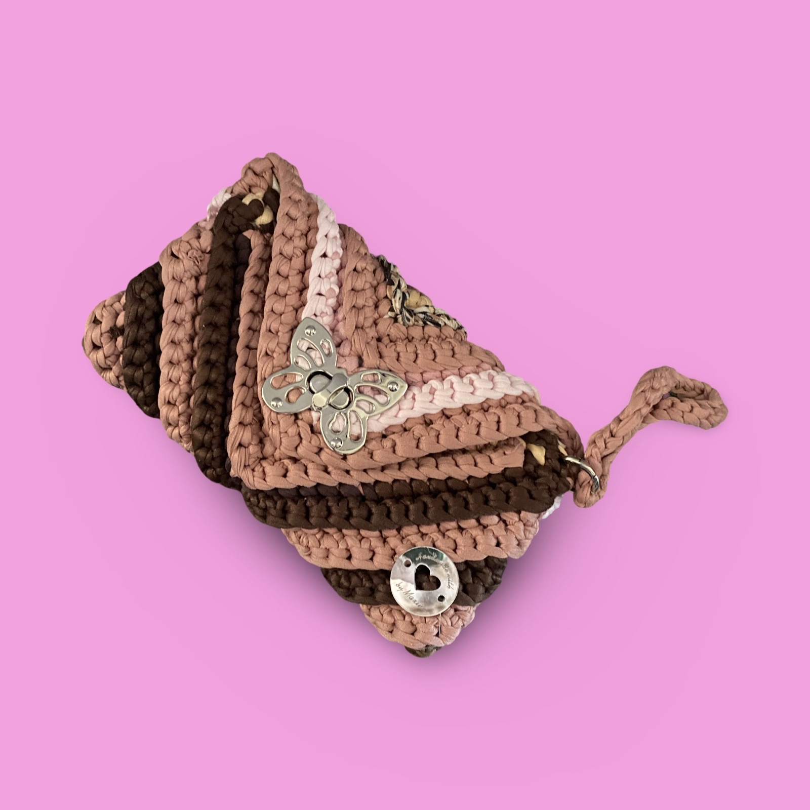 Multi colour crochet church bag #0022 - Image 2