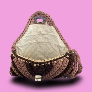 Multi colour crochet church bag #0022 - Image 4