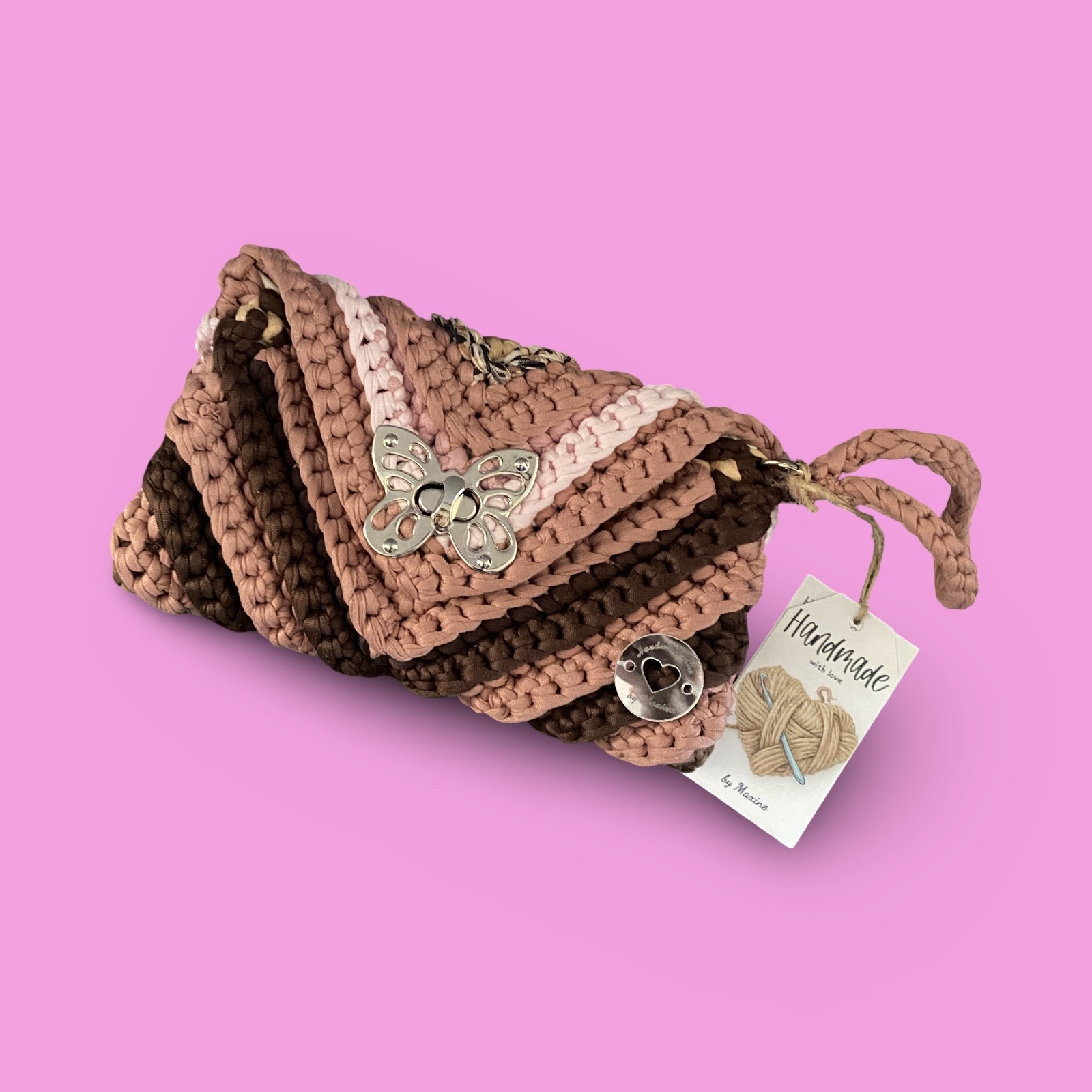 Multi colour crochet church bag #0022 - Image 3