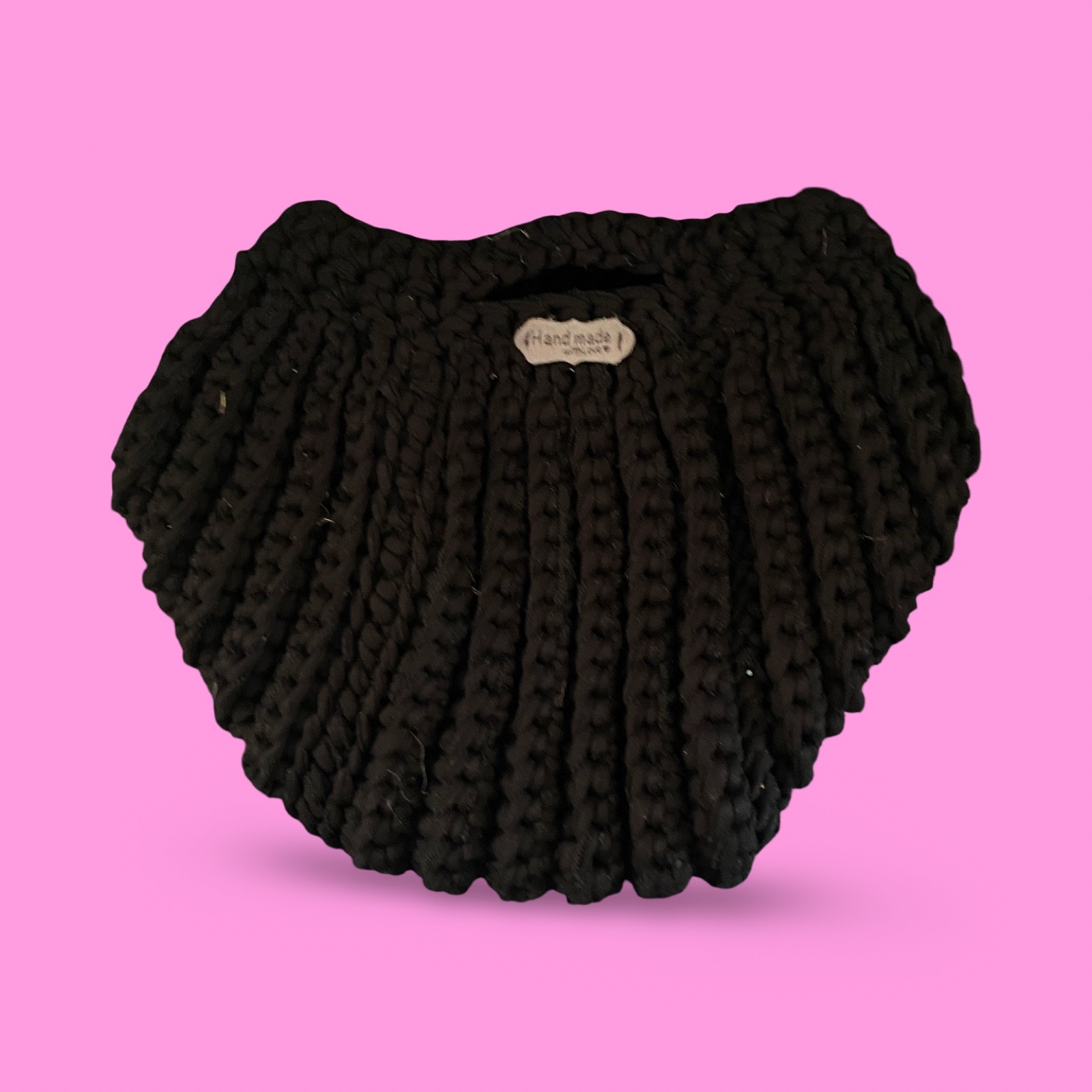 Black crochet clutch bag #0039 - Image 1