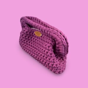 Small purple crochet clutch bag #0002 - Image 2