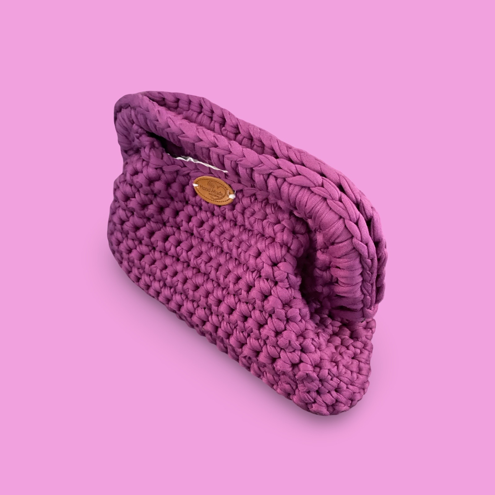 Small purple crochet clutch bag #0002 - Image 2