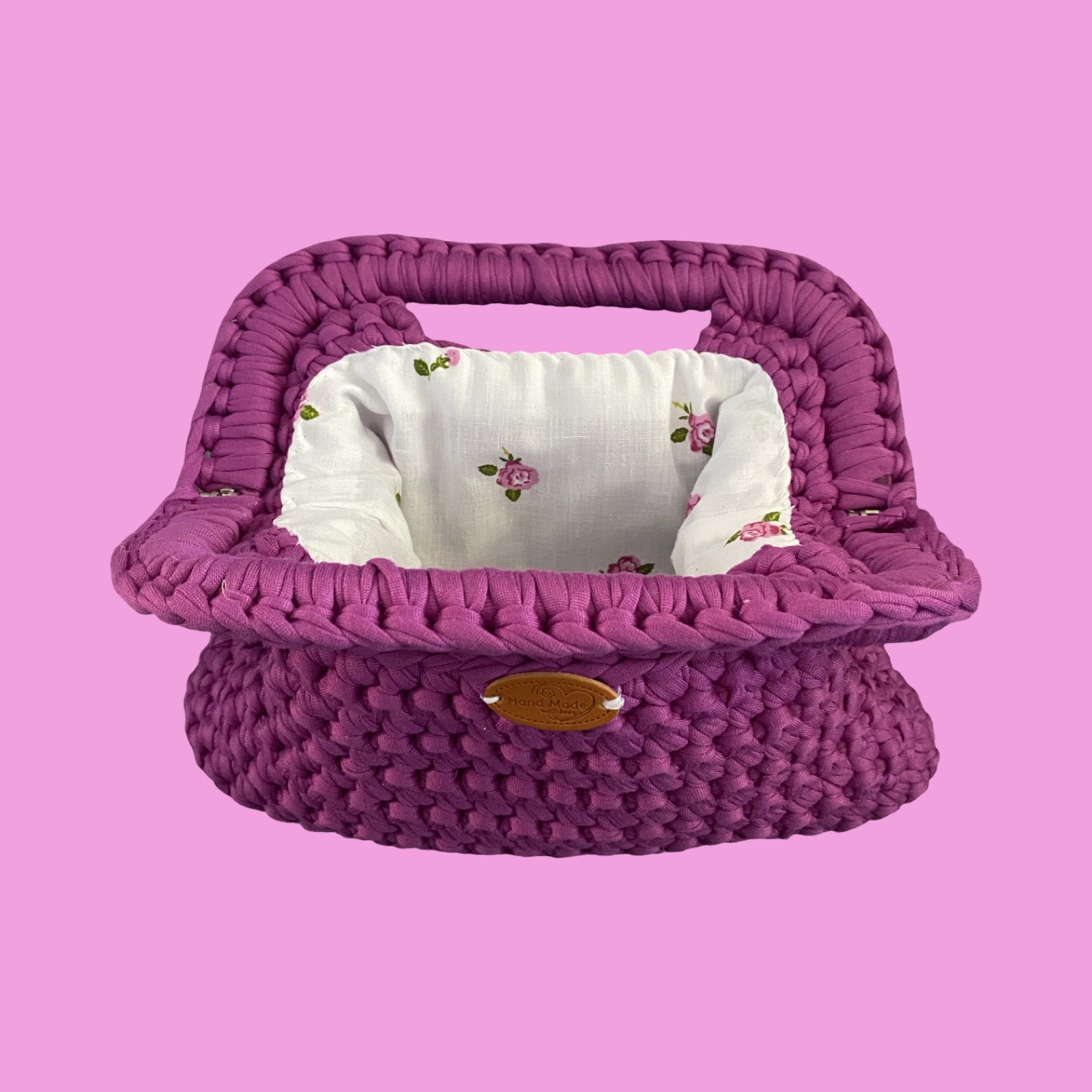 Small purple crochet clutch bag #0002 - Image 3