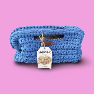 Blue crochet clutch bag #0005 - Image 5